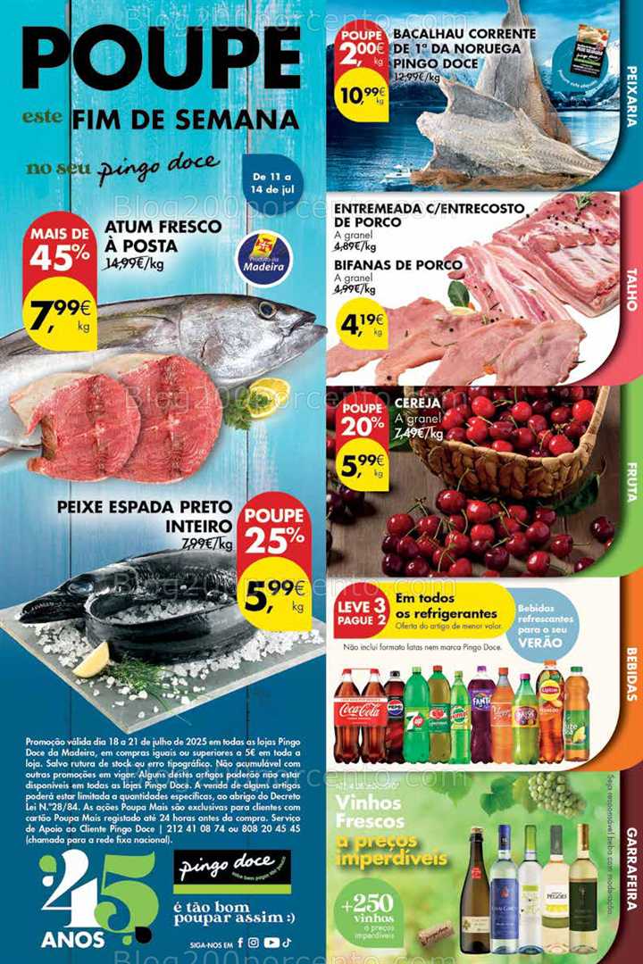 Antevisão Folheto PINGO DOCE Madeira Promoções Fim de Semana - 18 a 21 julho all