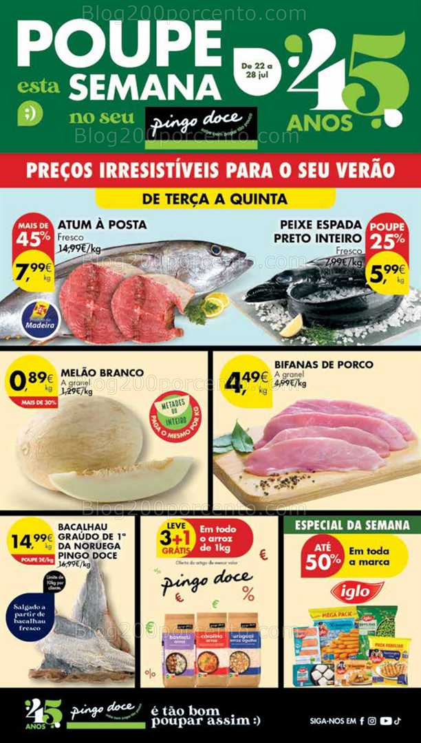 Antevisão Folheto PINGO DOCE Madeira Promoções 22 a 28 julho all