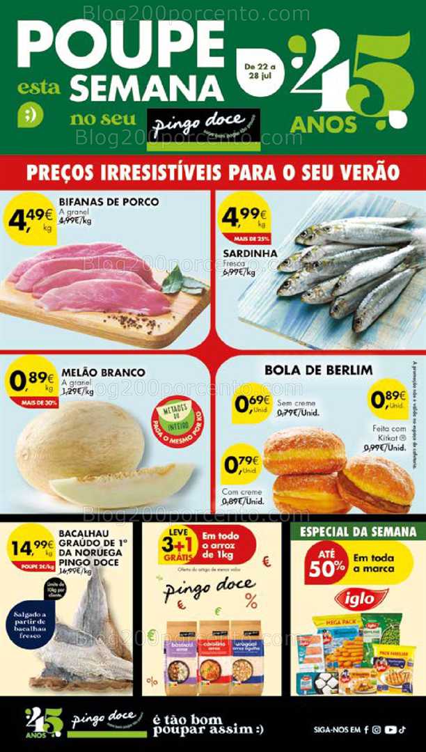 Antevisão Folheto PINGO DOCE Lojas Grandes Promoções 22 a 28 julho all