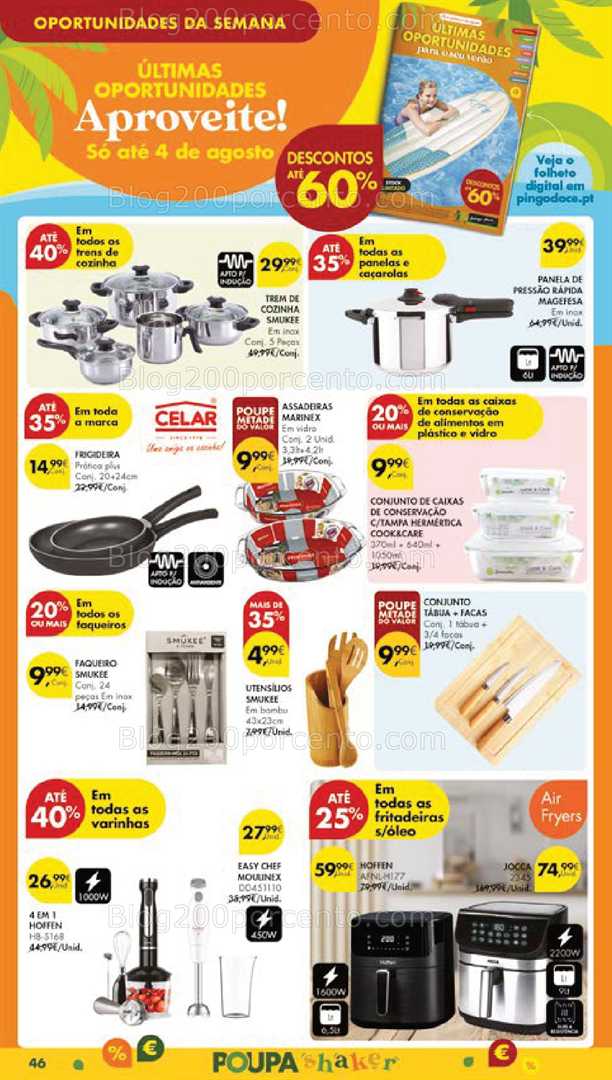 Antevisão Folheto PINGO DOCE Lojas Grandes Promoções 22 a 28 julho bazar