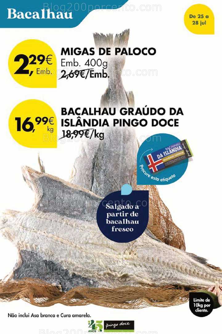 Antevisão Folheto PINGO DOCE Promoções Fim de Semana - 25 a 28 julho all