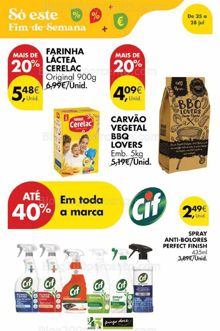 Antevisão Folheto PINGO DOCE Promoções Fim de Semana - 25 a 28 julho all