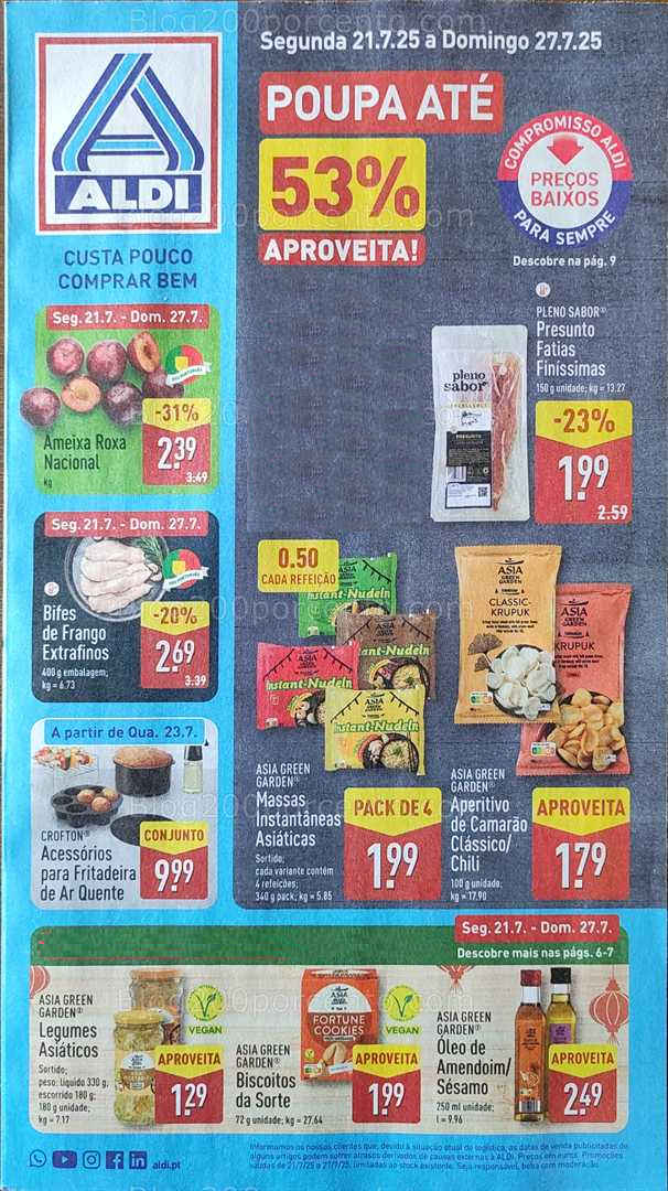 Antevisão Folheto ALDI Promoções de 21 a 27 julho all