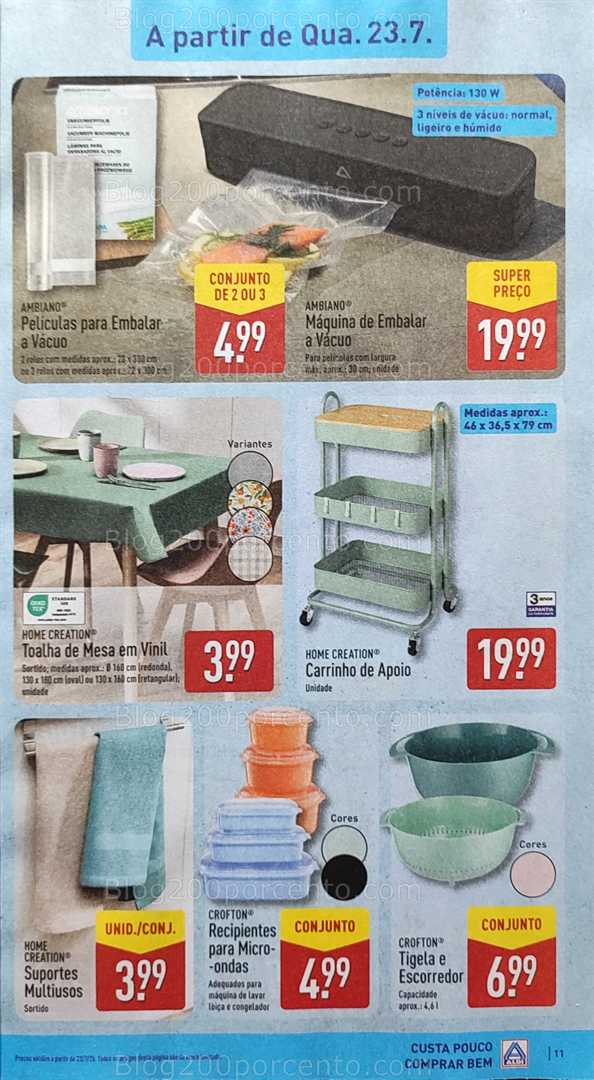 Antevisão Folheto ALDI Promoções de 21 a 27 julho all