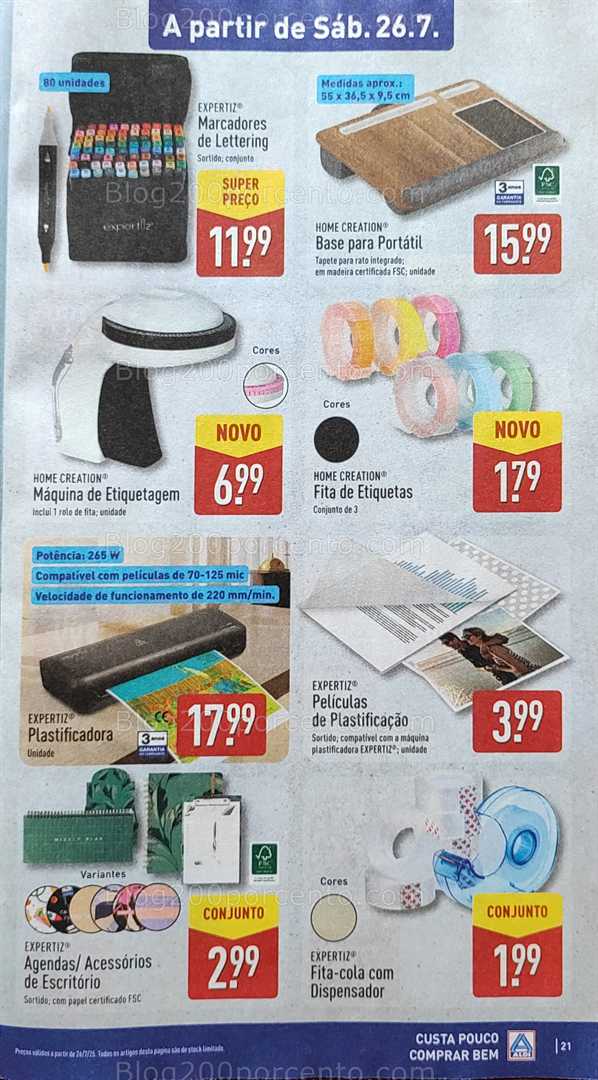 Antevisão Folheto ALDI Promoções de 21 a 27 julho all