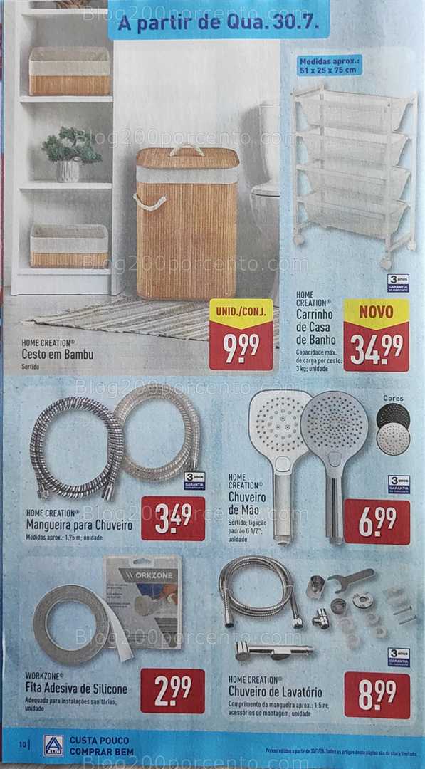 Antevisão Folheto ALDI Bazar Promoções a partir de 30 julho bazar 30