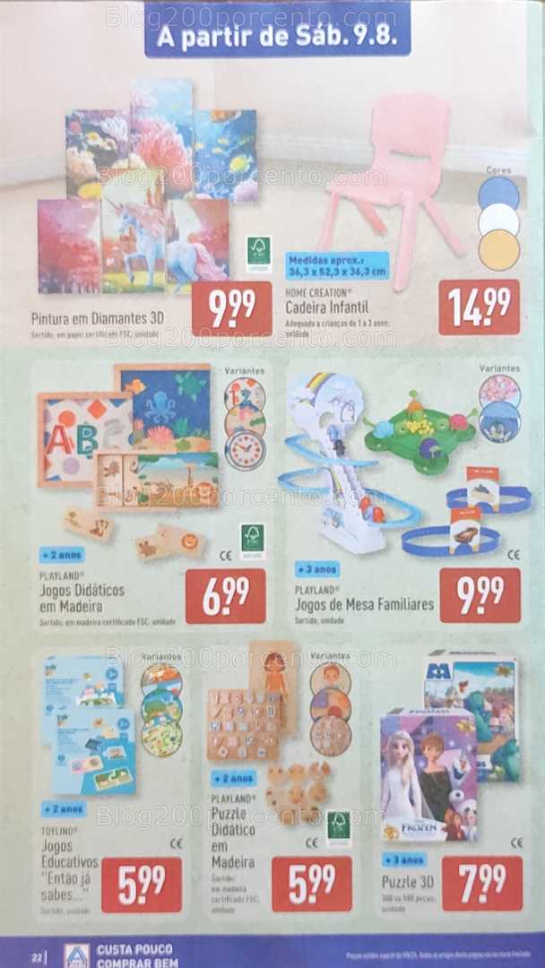 Antevisão Folheto ALDI Bazar Promoções a partir de 9 agosto bazar 9