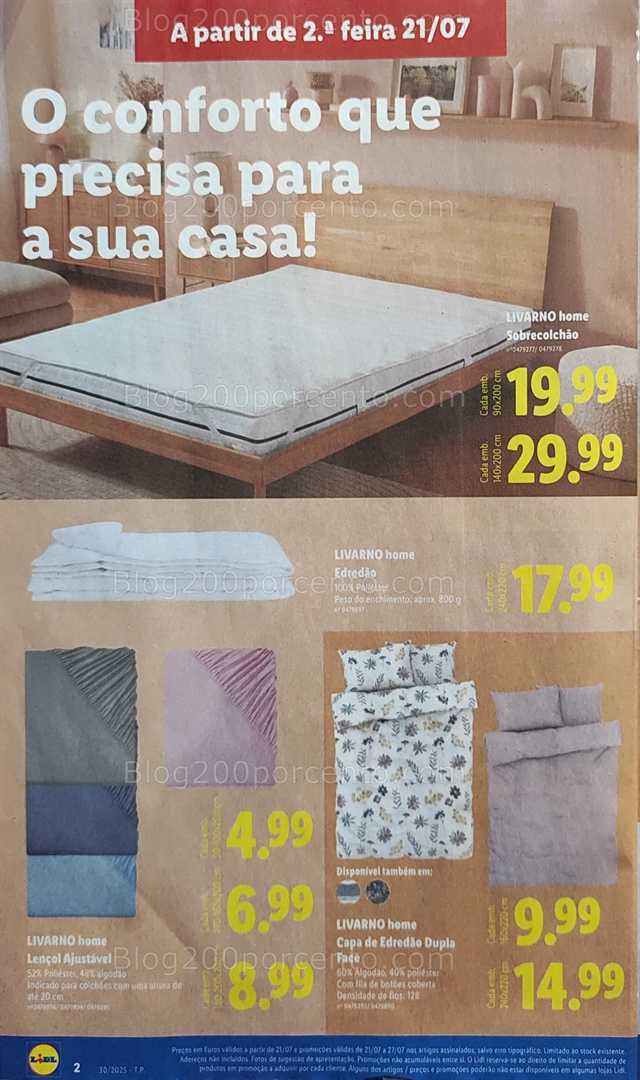 Antevisão Folheto LIDL Bazar Promoções de 21 a 31 julho all
