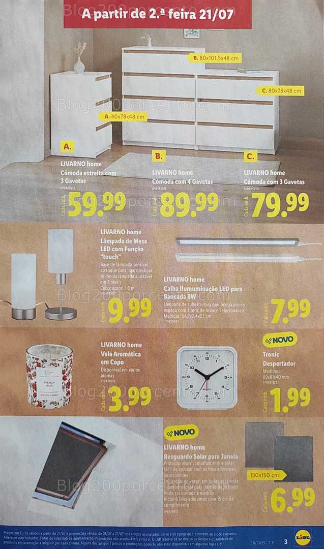 Antevisão Folheto LIDL Bazar Promoções de 21 a 31 julho all