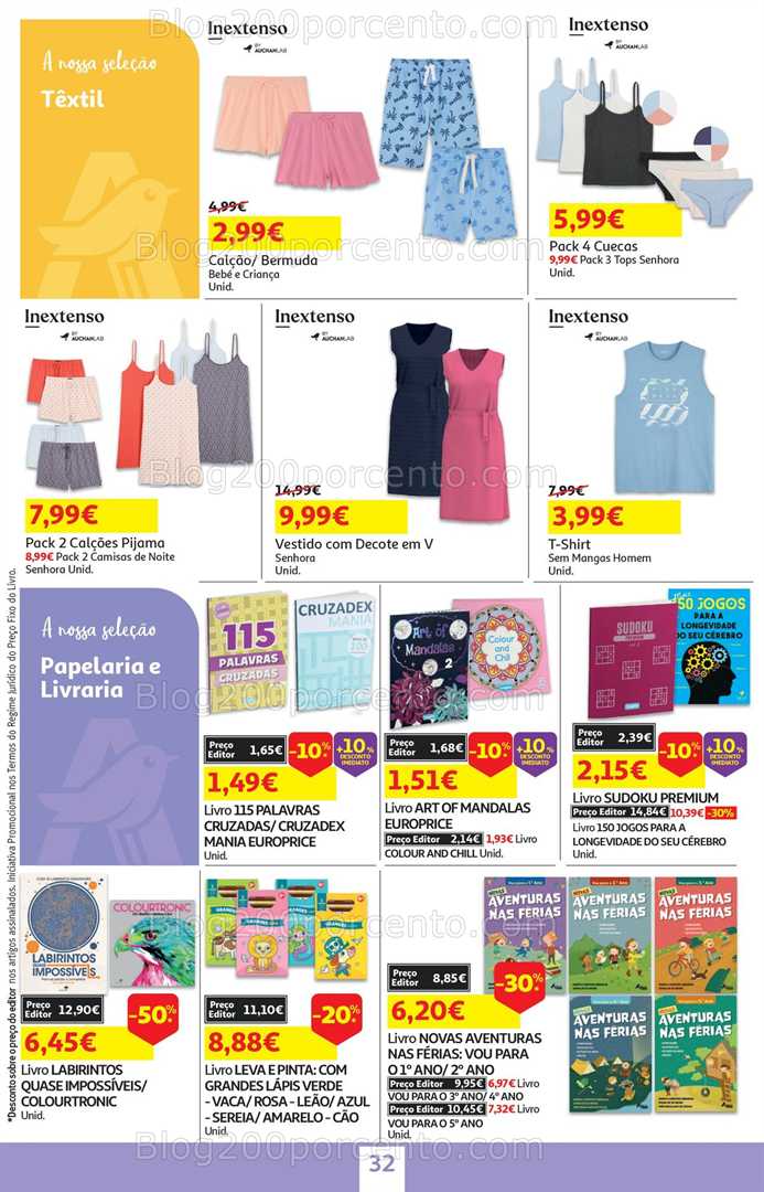 Antevisão Folheto AUCHAN Promoções de 8 a 22 julho bazar