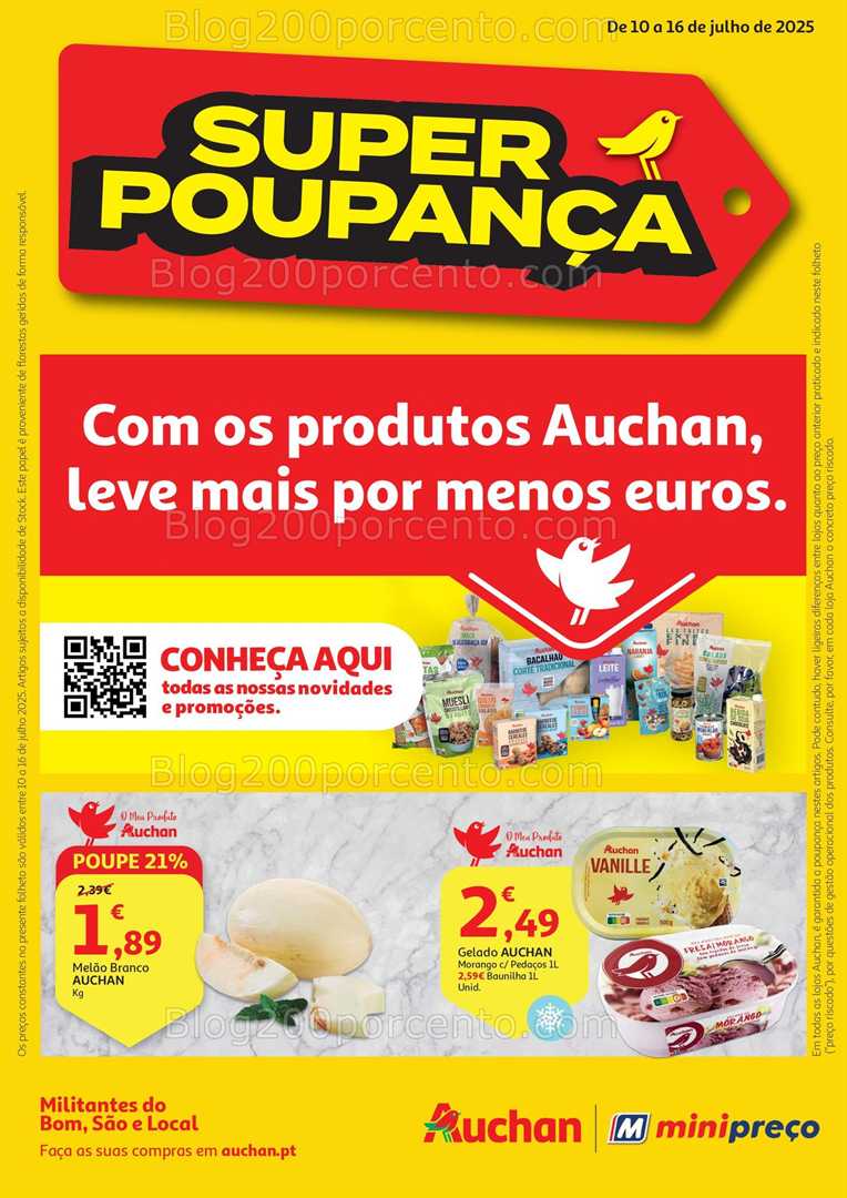 Antevisão Folheto MINIPREÇO - AUCHAN Promoções de 10 a 16 julho all