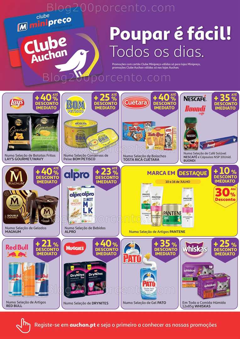 Antevisão Folheto MINIPREÇO - AUCHAN Promoções de 10 a 16 julho all