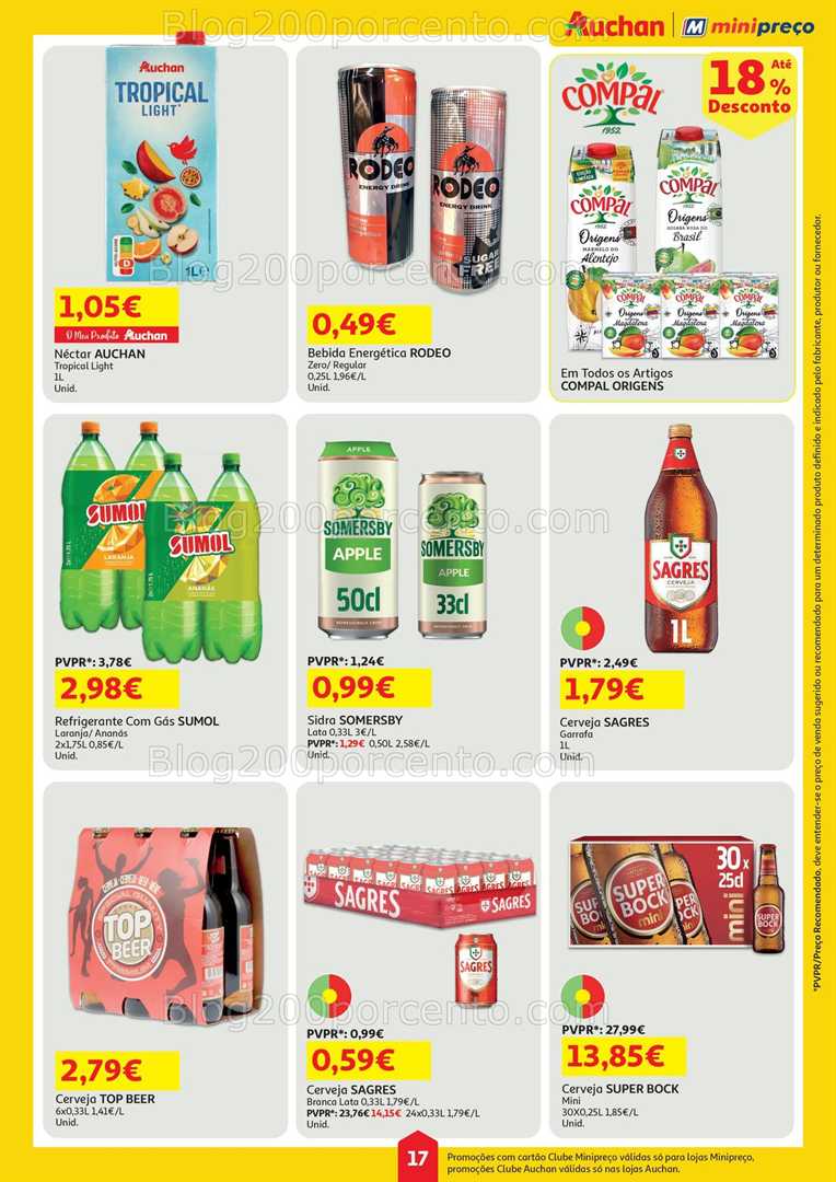 Antevisão Folheto MINIPREÇO - AUCHAN Promoções de 17 a 23 julho all
