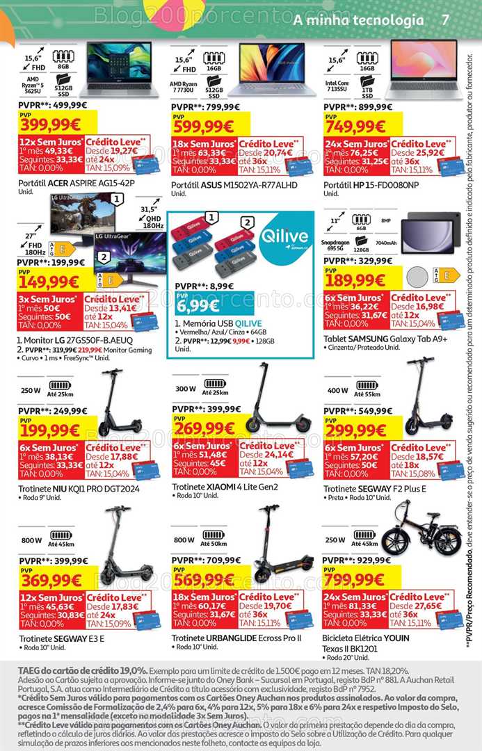 Antevisão Folheto AUCHAN Promoções de 23 julho a 5 agosto tecnologia