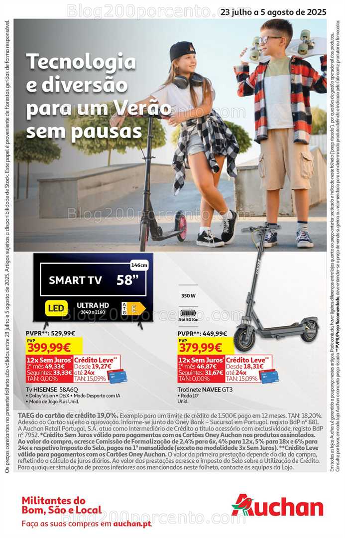 Antevisão Folheto AUCHAN Promoções de 23 julho a 5 agosto tecnologia