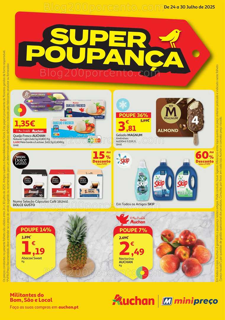 Antevisão Folheto AUCHAN - MINIPREÇO Promoções 24 a 30 julho all