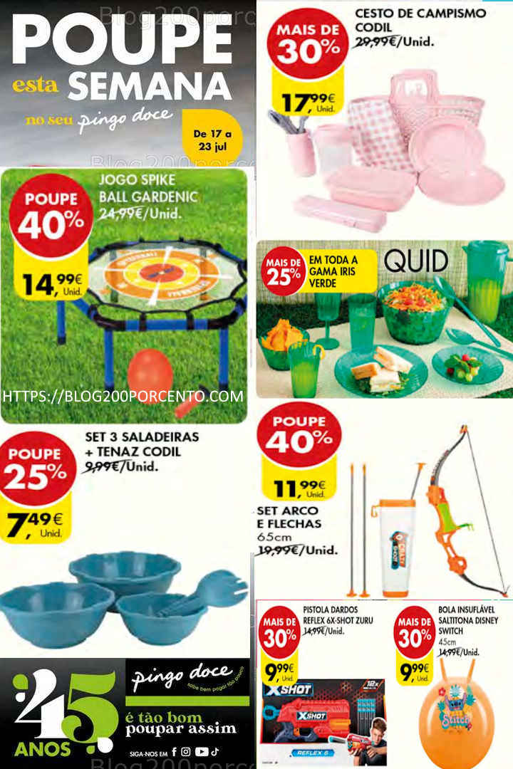 Antevisão Folheto PINGO DOCE Bazar Açores Promoções de 17 a 23 julho