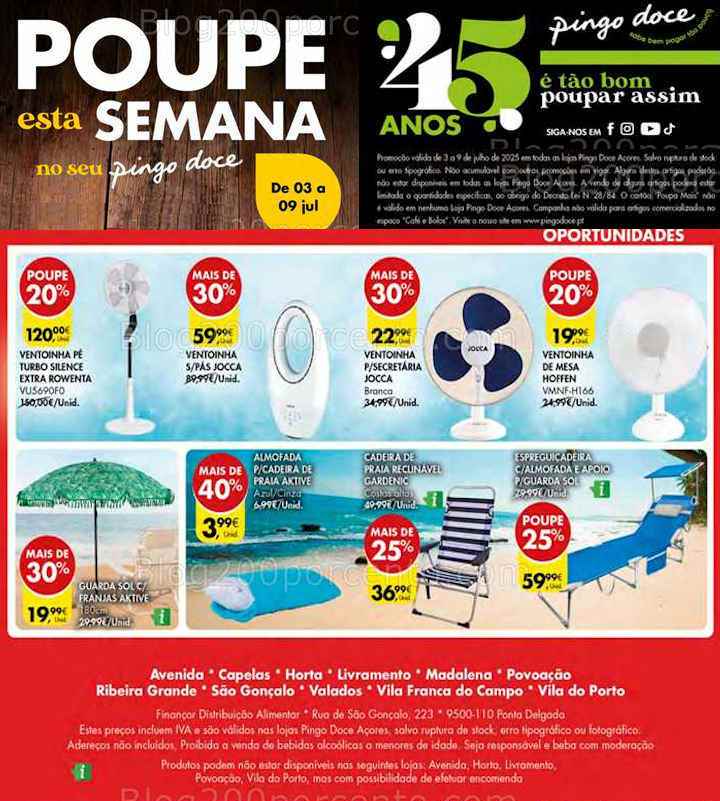 Antevisão Folheto PINGO DOCE Bazar Açores Promoções de 3 a 9 julho all