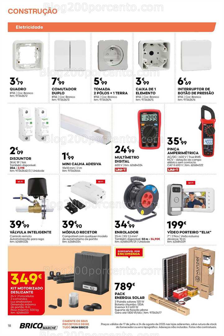Antevisão Folheto BRICOMARCHÉ Promoções de 17 julho a 24 agosto