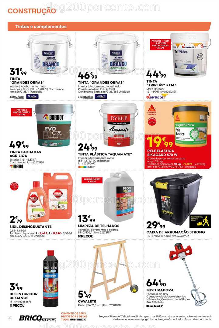 Antevisão Folheto BRICOMARCHÉ Promoções de 17 julho a 24 agosto
