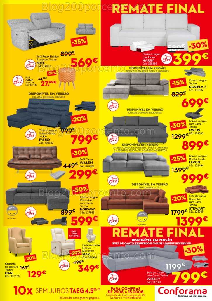 Antevisão Folheto CONFORAMA Remate Final Promoções de 17 a 30 julho