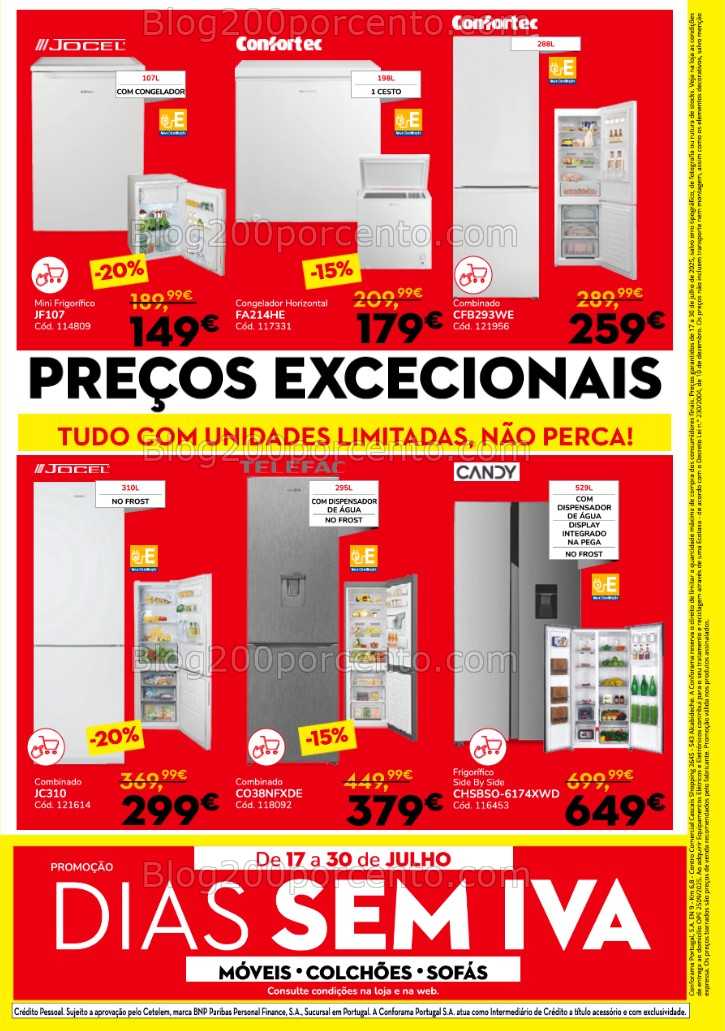 Antevisão Folheto CONFORAMA Remate Final Promoções de 17 a 30 julho