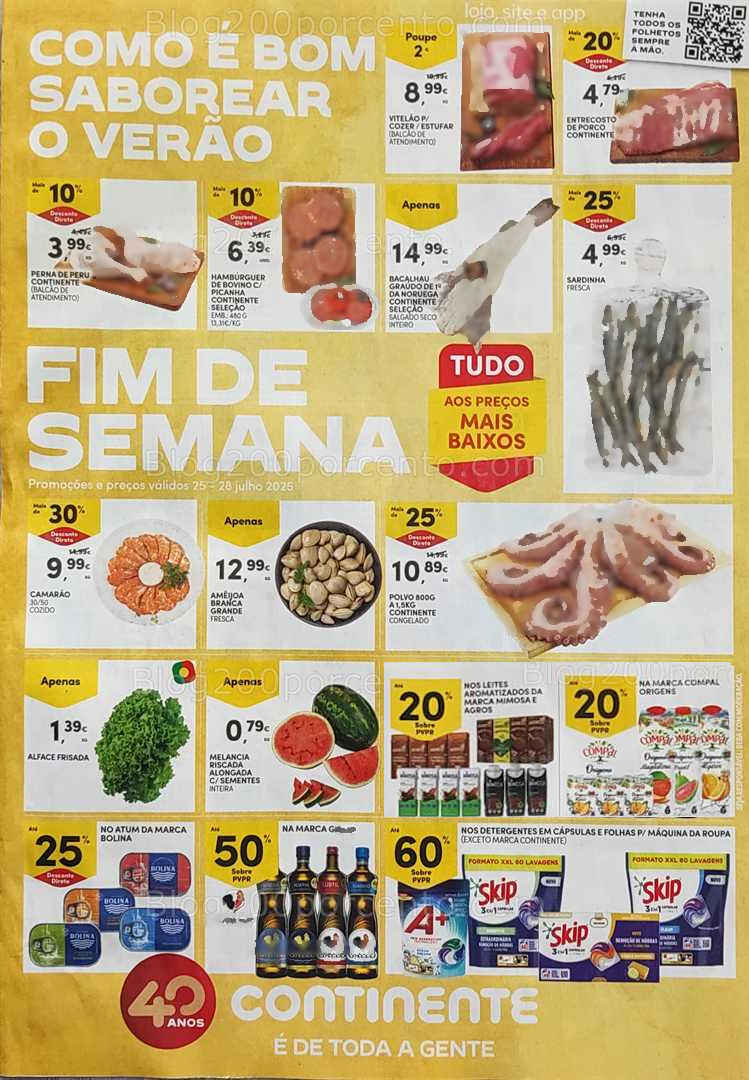 Antevisão Folheto CONTINENTE Promoções Fim de Semana - 25 a 28 julho all