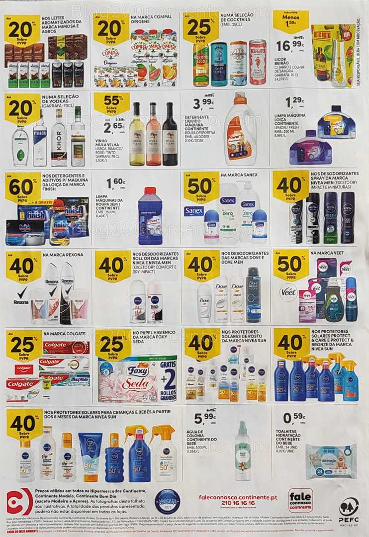 Antevisão Folheto CONTINENTE Promoções Fim de Semana - 25 a 28 julho all