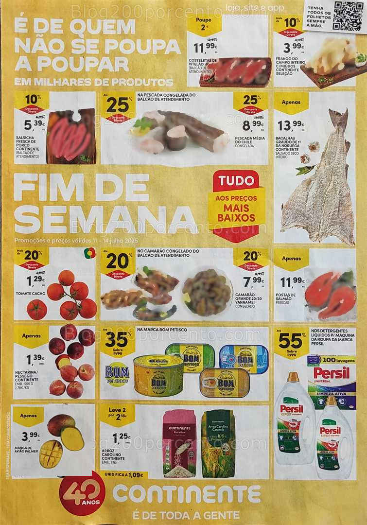 Antevisão Folheto CONTINENTE Promoções Fim de Semana - 11 a 14 julho