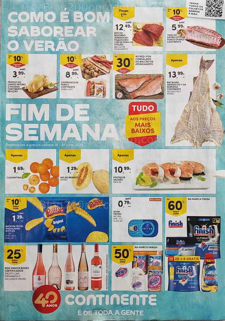 Antevisão Folheto CONTINENTE Promoções Fim de Semana - 18 a 21 julho all