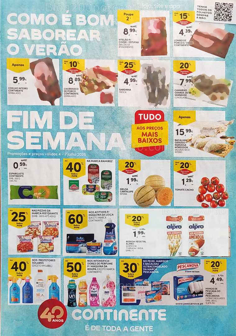 Antevisão Folheto CONTINENTE Promoções Fim de Semana - 4 a 7 julho all