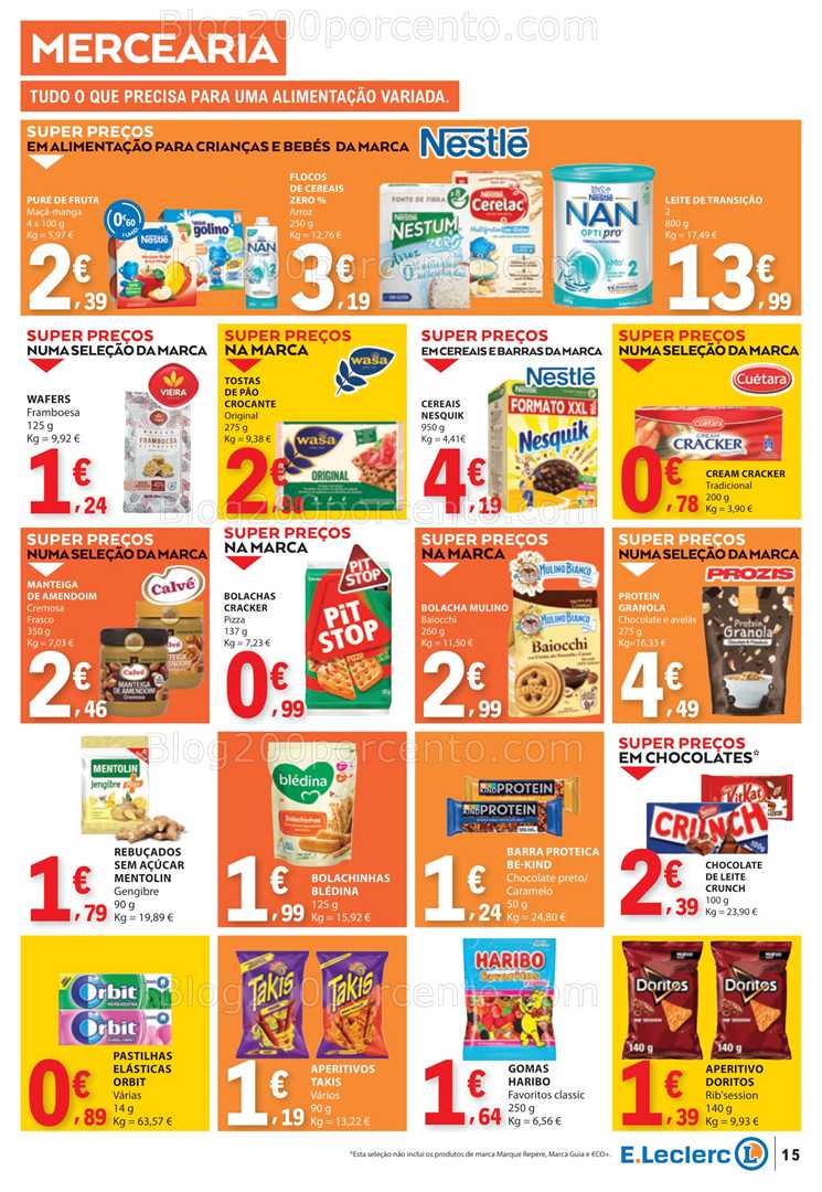 Antevisão Folheto E-LECLERC Promoções de 17 a 23 julho all