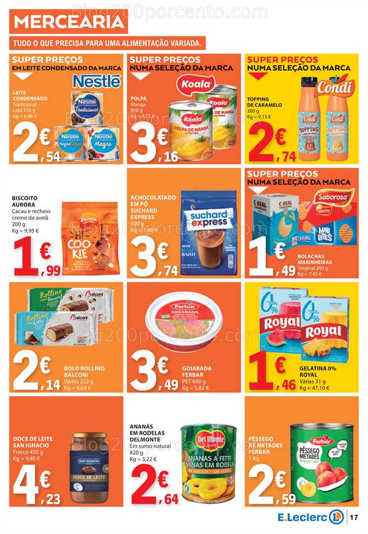 Antevisão Folheto E-LECLERC Promoções de 17 a 23 julho all