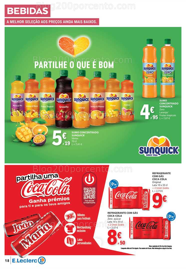 Antevisão Folheto E-LECLERC Promoções de 17 a 23 julho all