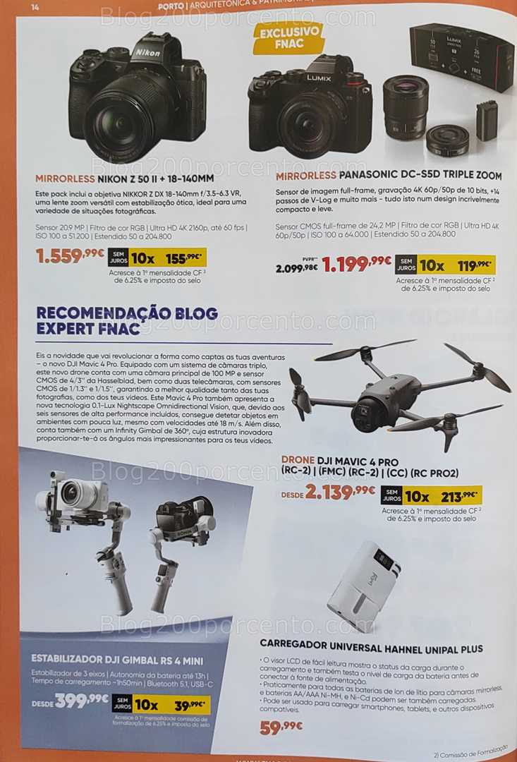 Antevisão Folheto FNAC Fotografia Promoções até 31 agosto