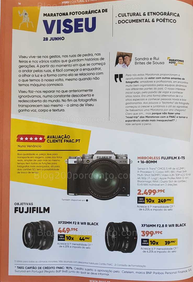 Antevisão Folheto FNAC Fotografia Promoções até 31 agosto