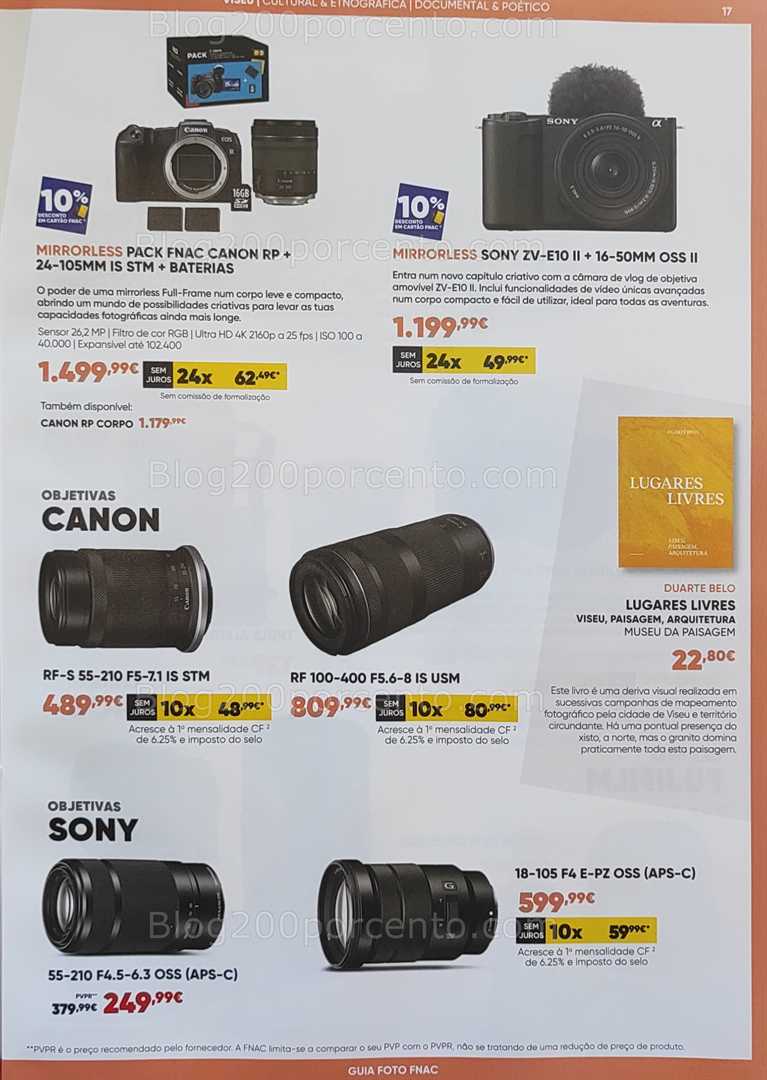 Antevisão Folheto FNAC Fotografia Promoções até 31 agosto