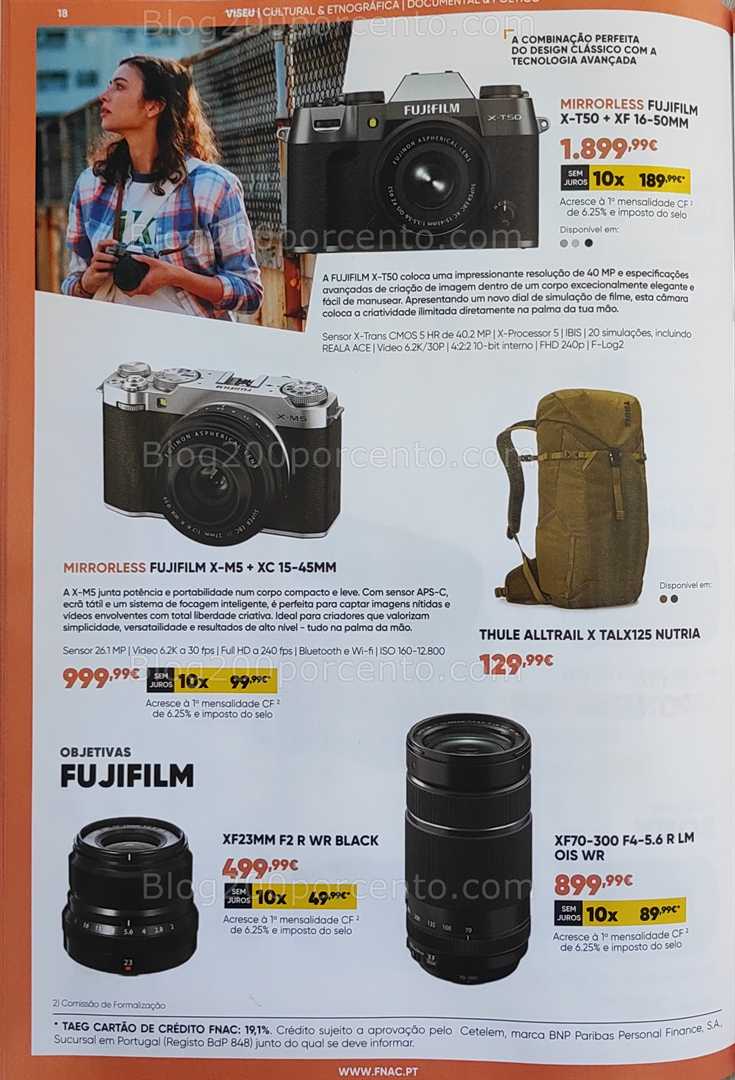 Antevisão Folheto FNAC Fotografia Promoções até 31 agosto