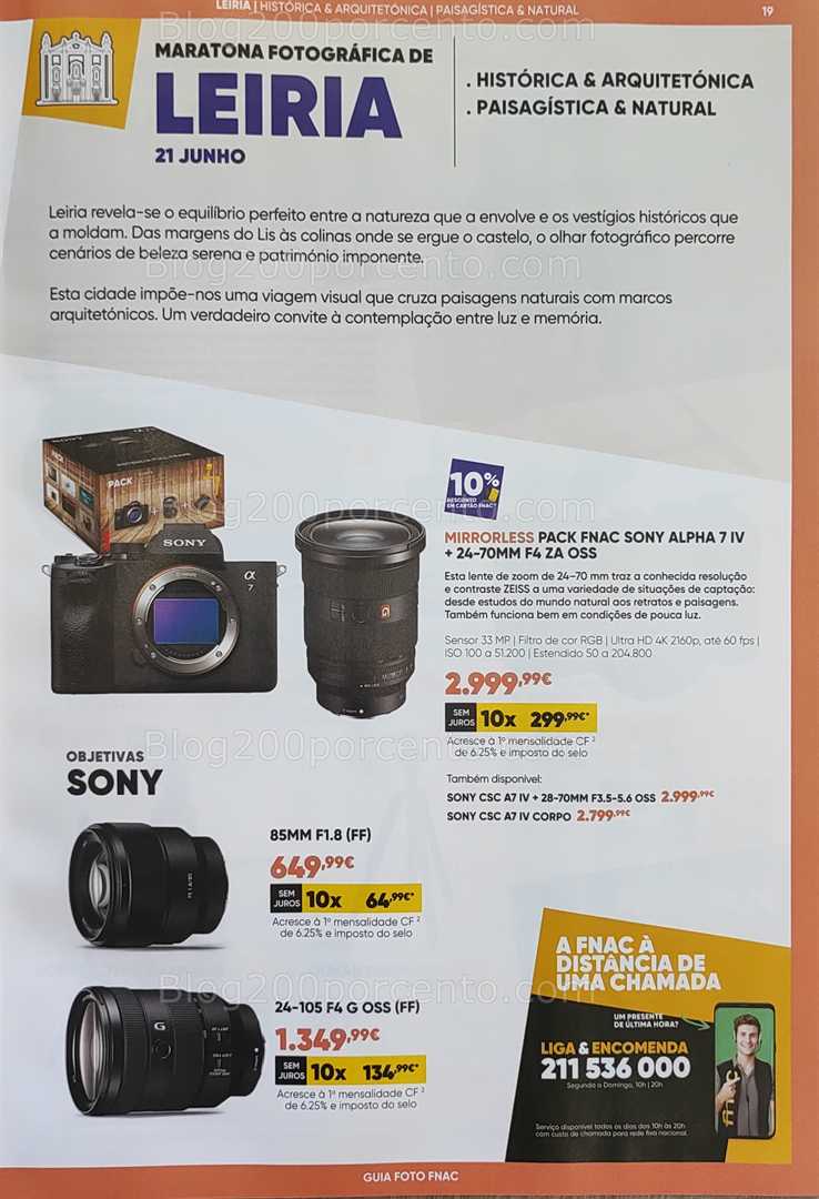 Antevisão Folheto FNAC Fotografia Promoções até 31 agosto