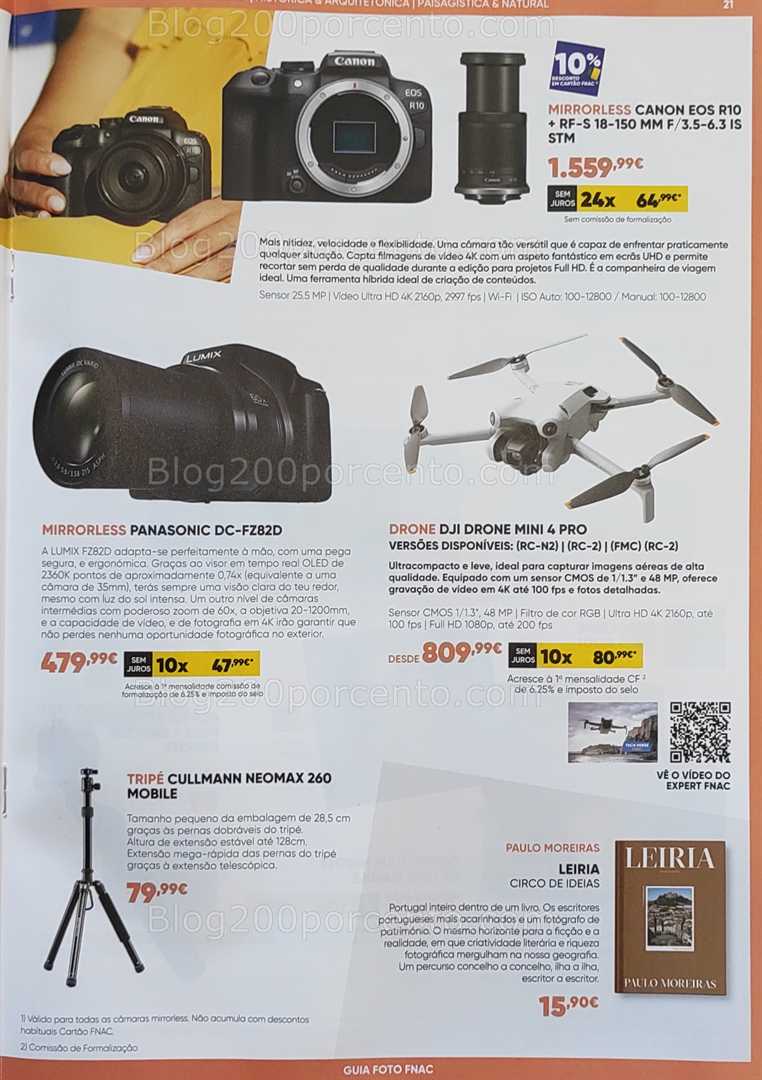 Antevisão Folheto FNAC Fotografia Promoções até 31 agosto
