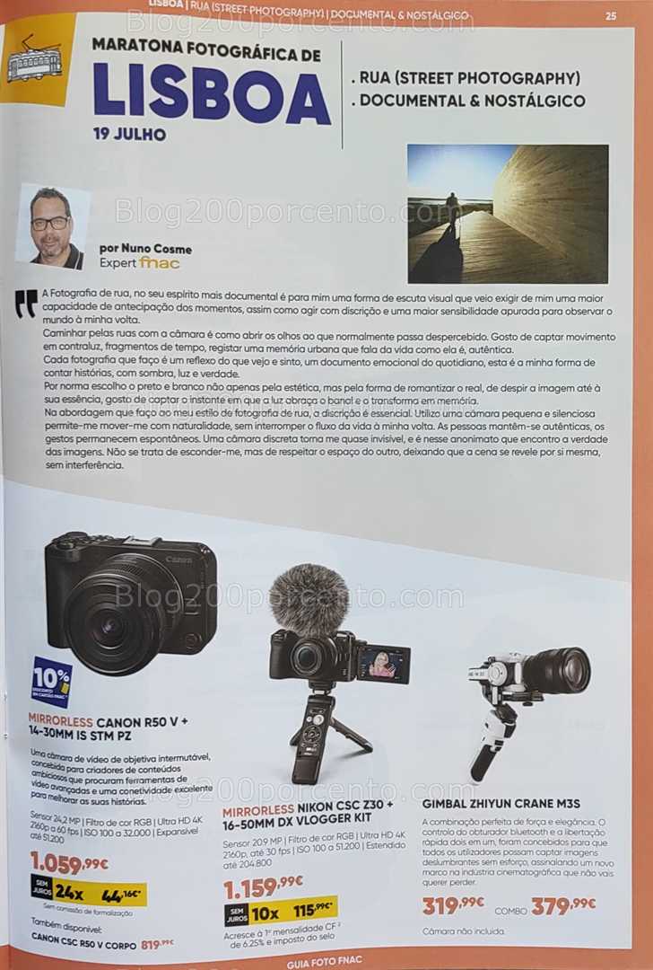 Antevisão Folheto FNAC Fotografia Promoções até 31 agosto