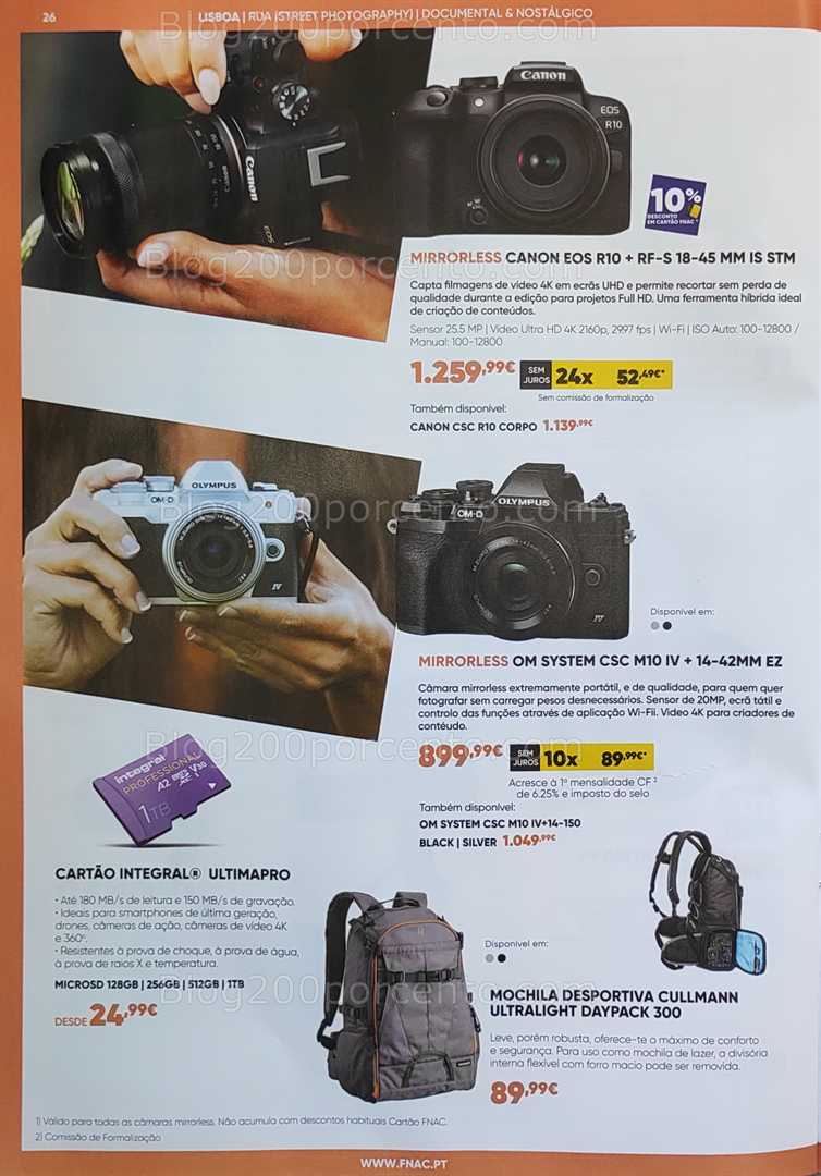 Antevisão Folheto FNAC Fotografia Promoções até 31 agosto