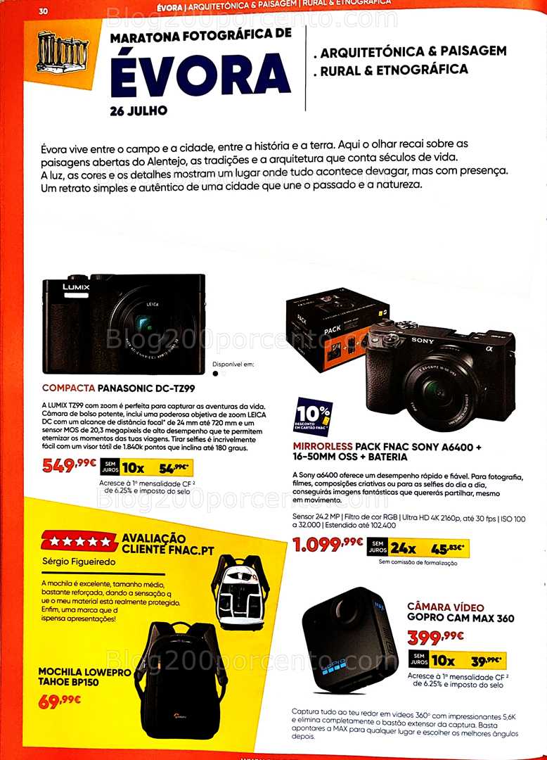 Antevisão Folheto FNAC Fotografia Promoções até 31 agosto