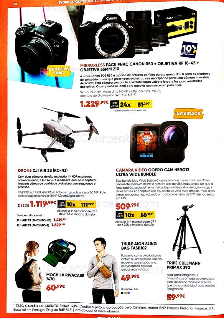 Antevisão Folheto FNAC Fotografia Promoções até 31 agosto