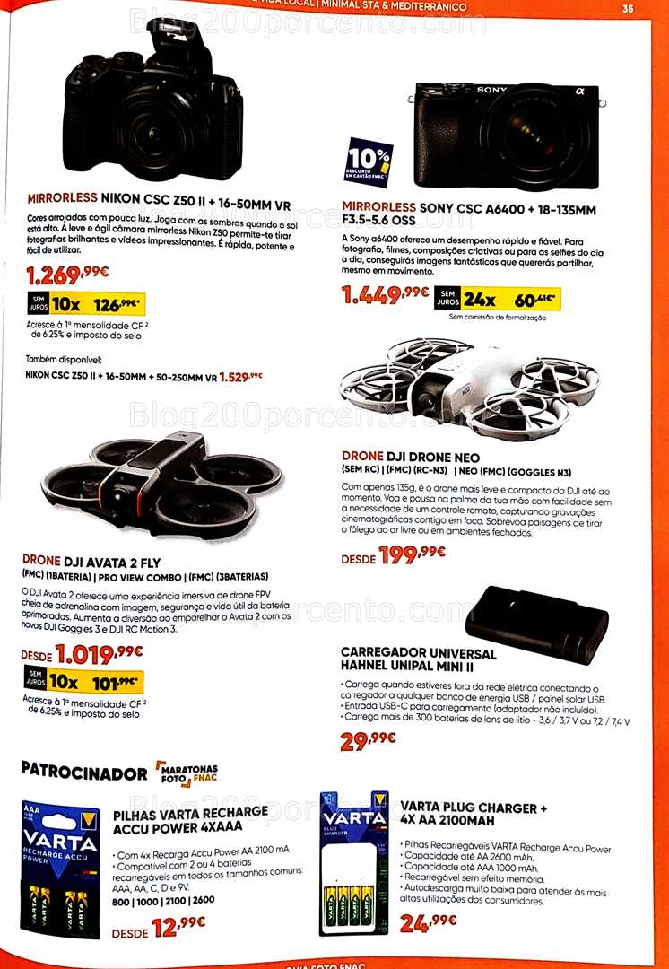 Antevisão Folheto FNAC Fotografia Promoções até 31 agosto