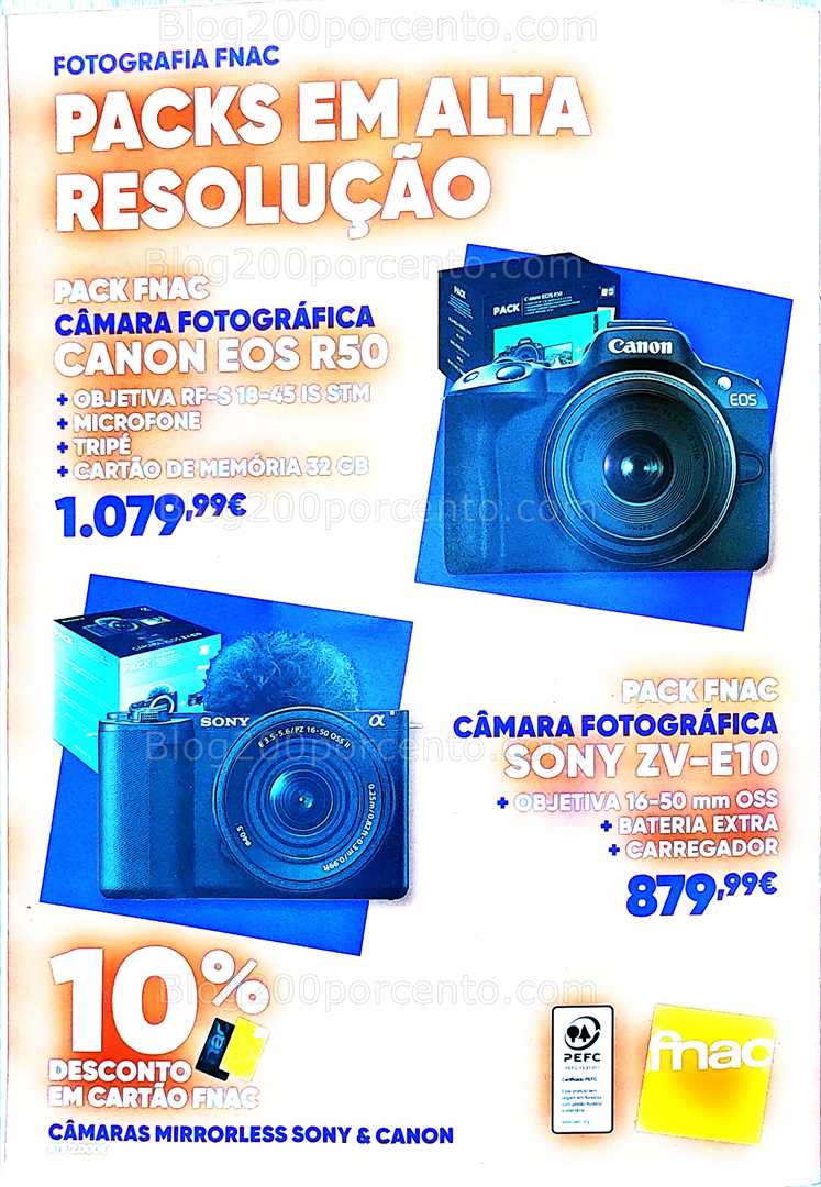 Antevisão Folheto FNAC Fotografia Promoções até 31 agosto