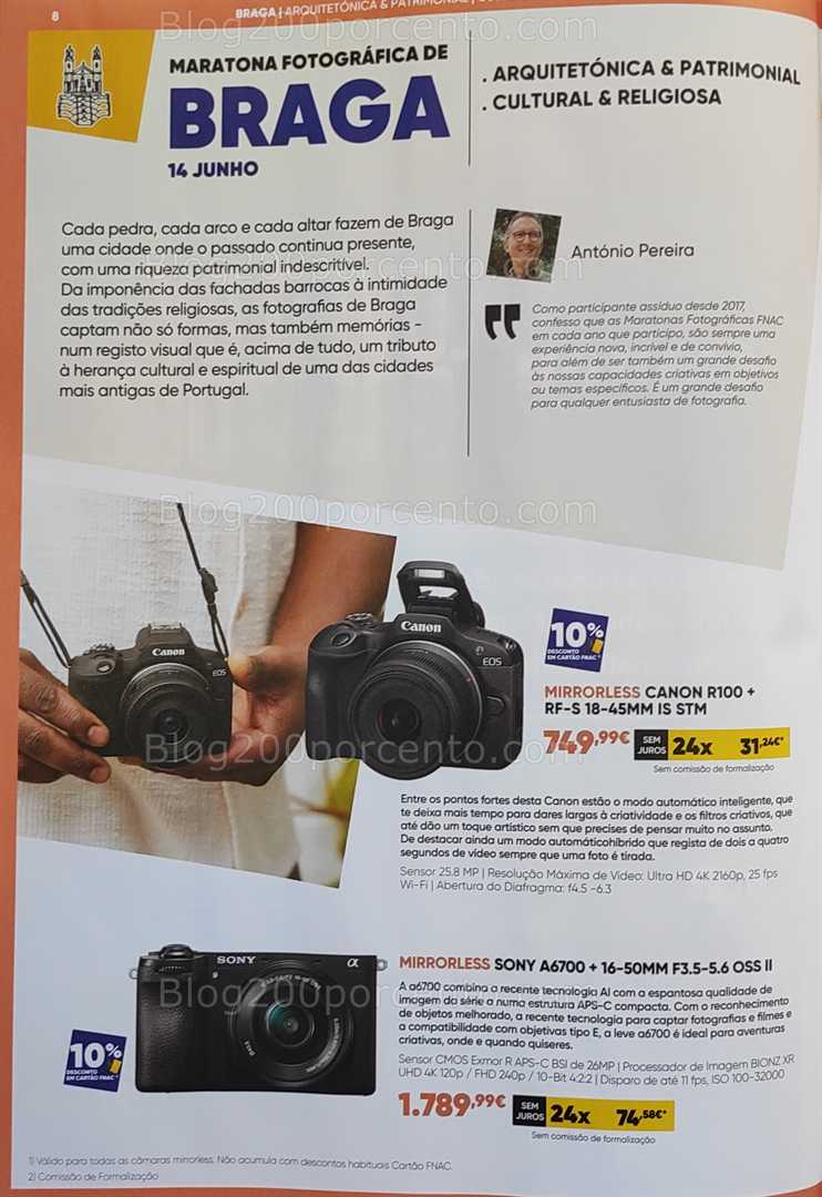 Antevisão Folheto FNAC Fotografia Promoções até 31 agosto