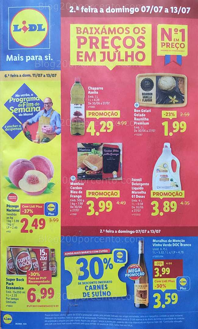 Antevisão Folheto LIDL Promoções de de 7 a 13 julho all