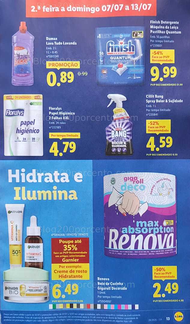 Antevisão Folheto LIDL Promoções de de 7 a 13 julho all