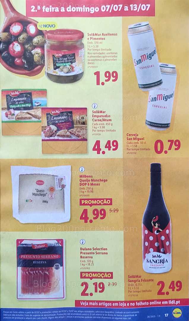 Antevisão Folheto LIDL Promoções de de 7 a 13 julho all